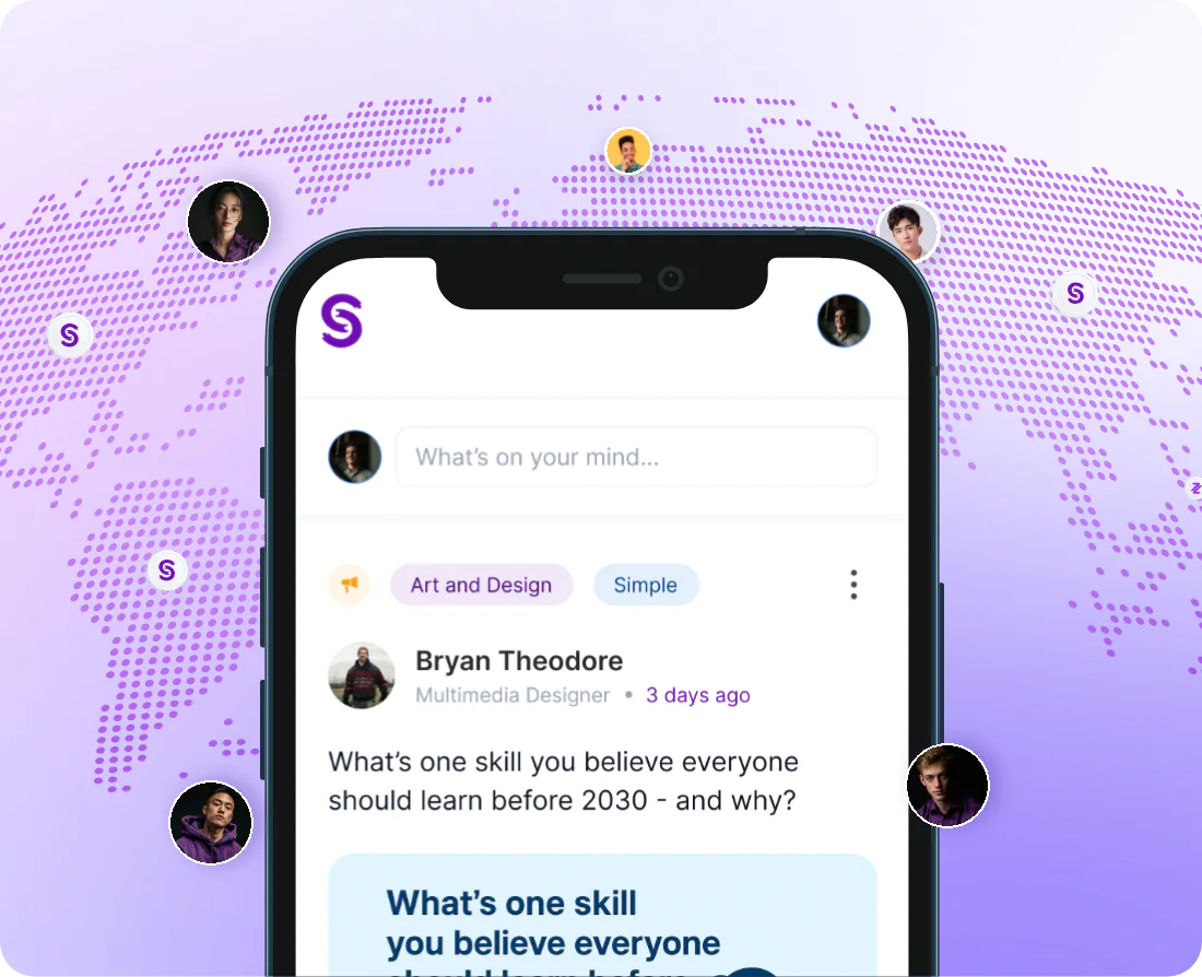 CommuniSolve on a phone, connecting people around the world