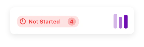 Four tasks not started
